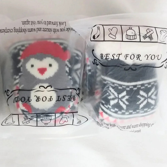 3 pack kids warm fuzzy holiday socks - Picture 2 of 3